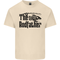 The Rodfather Funny Fishing Rod Father Mens Cotton T-Shirt Tee Top Natural