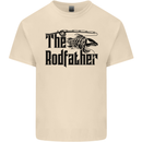 The Rodfather Funny Fishing Rod Father Mens Cotton T-Shirt Tee Top Natural
