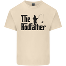 The Rodfather Funny Fishing Rod Father Mens Cotton T-Shirt Tee Top Natural