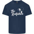 The Rodfather Funny Fishing Rod Father Mens Cotton T-Shirt Tee Top Navy Blue