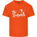 The Rodfather Funny Fishing Rod Father Mens Cotton T-Shirt Tee Top Orange