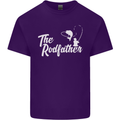 The Rodfather Funny Fishing Rod Father Mens Cotton T-Shirt Tee Top Purple