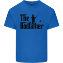 The Rodfather Funny Fishing Rod Father Mens Cotton T-Shirt Tee Top Royal Blue