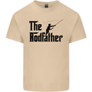 The Rodfather Funny Fishing Rod Father Mens Cotton T-Shirt Tee Top Sand