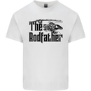 The Rodfather Funny Fishing Rod Father Mens Cotton T-Shirt Tee Top White