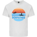 The Rodfather Funny Fishing Rod Father Mens Cotton T-Shirt Tee Top White