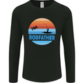 The Rodfather Funny Fishing Rod Father Mens Long Sleeve T-Shirt Black