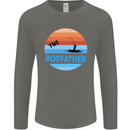 The Rodfather Funny Fishing Rod Father Mens Long Sleeve T-Shirt Charcoal