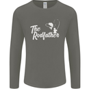 The Rodfather Funny Fishing Rod Father Mens Long Sleeve T-Shirt Charcoal