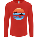 The Rodfather Funny Fishing Rod Father Mens Long Sleeve T-Shirt Red