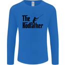 The Rodfather Funny Fishing Rod Father Mens Long Sleeve T-Shirt Royal Blue