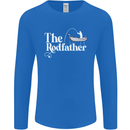 The Rodfather Funny Fishing Rod Father Mens Long Sleeve T-Shirt Royal Blue