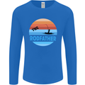 The Rodfather Funny Fishing Rod Father Mens Long Sleeve T-Shirt Royal Blue