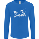 The Rodfather Funny Fishing Rod Father Mens Long Sleeve T-Shirt Royal Blue