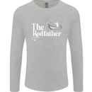 The Rodfather Funny Fishing Rod Father Mens Long Sleeve T-Shirt Sports Grey