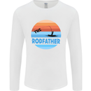 The Rodfather Funny Fishing Rod Father Mens Long Sleeve T-Shirt White
