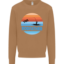 The Rodfather Funny Fishing Rod Father Mens Sweatshirt Jumper Caramel Latte