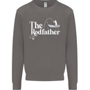 The Rodfather Funny Fishing Rod Father Mens Sweatshirt Jumper Charcoal
