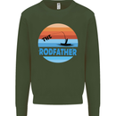 The Rodfather Funny Fishing Rod Father Mens Sweatshirt Jumper Forest Green