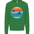 The Rodfather Funny Fishing Rod Father Mens Sweatshirt Jumper Irish Green