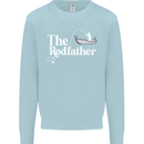 The Rodfather Funny Fishing Rod Father Mens Sweatshirt Jumper Light Blue