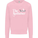 The Rodfather Funny Fishing Rod Father Mens Sweatshirt Jumper Light Pink