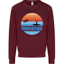 The Rodfather Funny Fishing Rod Father Mens Sweatshirt Jumper Maroon