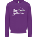 The Rodfather Funny Fishing Rod Father Mens Sweatshirt Jumper Purple