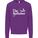 The Rodfather Funny Fishing Rod Father Mens Sweatshirt Jumper Purple