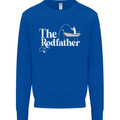 The Rodfather Funny Fishing Rod Father Mens Sweatshirt Jumper Royal Blue