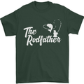 The Rodfather Funny Fishing Rod Father Mens T-Shirt Cotton Gildan Forest Green