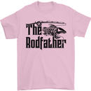 The Rodfather Funny Fishing Rod Father Mens T-Shirt Cotton Gildan Light Pink