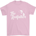 The Rodfather Funny Fishing Rod Father Mens T-Shirt Cotton Gildan Light Pink