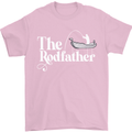 The Rodfather Funny Fishing Rod Father Mens T-Shirt Cotton Gildan Light Pink