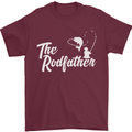 The Rodfather Funny Fishing Rod Father Mens T-Shirt Cotton Gildan Maroon