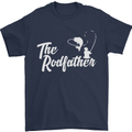 The Rodfather Funny Fishing Rod Father Mens T-Shirt Cotton Gildan Navy Blue