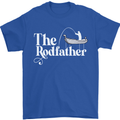 The Rodfather Funny Fishing Rod Father Mens T-Shirt Cotton Gildan Royal Blue