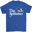 The Rodfather Funny Fishing Rod Father Mens T-Shirt Cotton Gildan Royal Blue