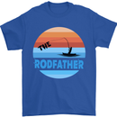 The Rodfather Funny Fishing Rod Father Mens T-Shirt Cotton Gildan Royal Blue