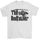 The Rodfather Funny Fishing Rod Father Mens T-Shirt Cotton Gildan White