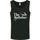 The Rodfather Funny Fishing Rod Father Mens Vest Tank Top Black