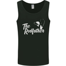 The Rodfather Funny Fishing Rod Father Mens Vest Tank Top Black