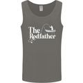 The Rodfather Funny Fishing Rod Father Mens Vest Tank Top Charcoal