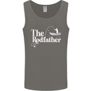 The Rodfather Funny Fishing Rod Father Mens Vest Tank Top Charcoal