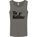 The Rodfather Funny Fishing Rod Father Mens Vest Tank Top Charcoal