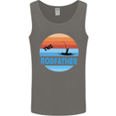 The Rodfather Funny Fishing Rod Father Mens Vest Tank Top Charcoal