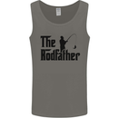 The Rodfather Funny Fishing Rod Father Mens Vest Tank Top Charcoal