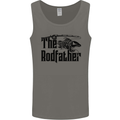 The Rodfather Funny Fishing Rod Father Mens Vest Tank Top Charcoal