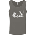 The Rodfather Funny Fishing Rod Father Mens Vest Tank Top Charcoal