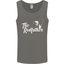 The Rodfather Funny Fishing Rod Father Mens Vest Tank Top Charcoal